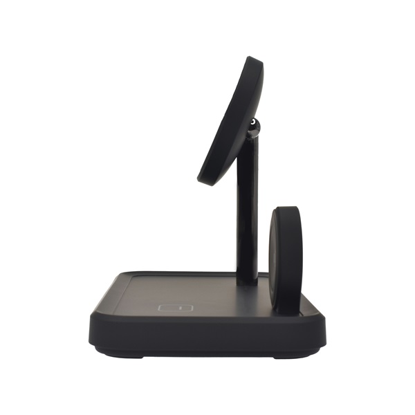 Dviced DV230005 15W 3in1 fekete vezeték nélküli töltő állomás + adapter & kábel
