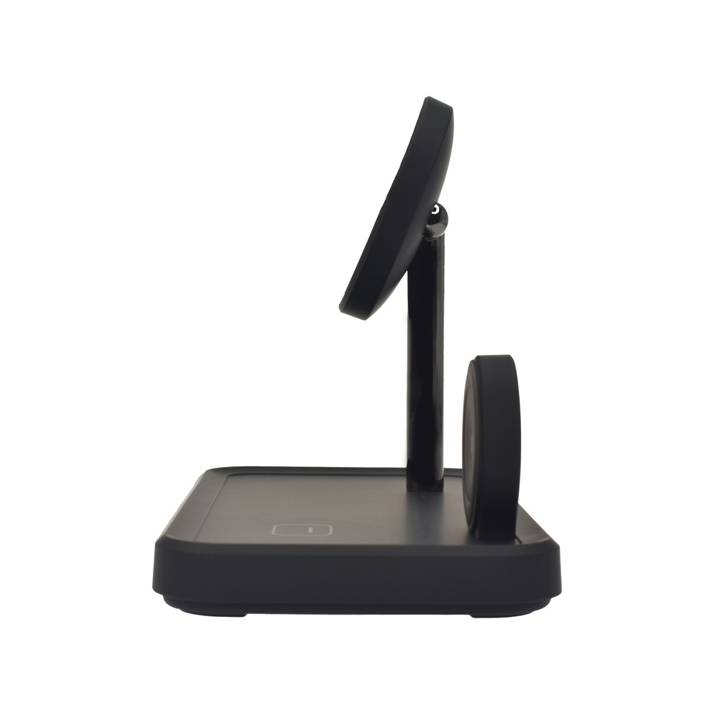 Dviced DV230005 15W 3in1 fekete vezeték nélküli töltő állomás + adapter & kábel