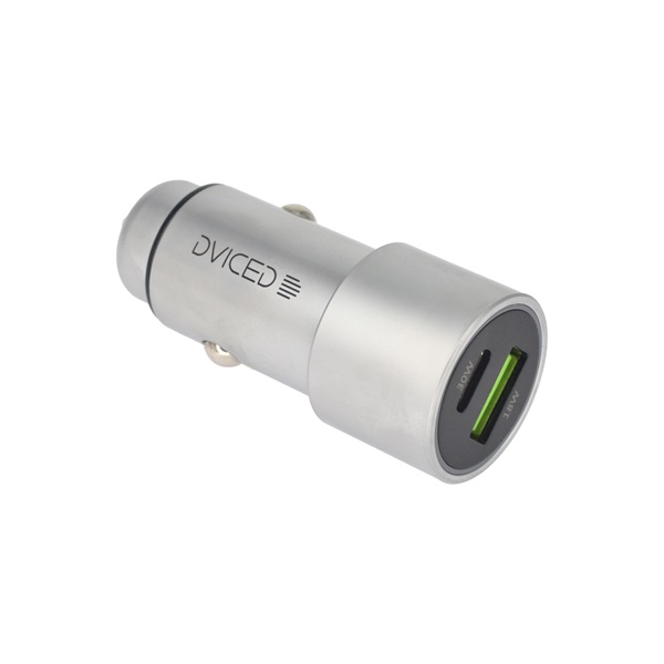 Dviced DV250004 48W Type-C/USB szürke autós töltő