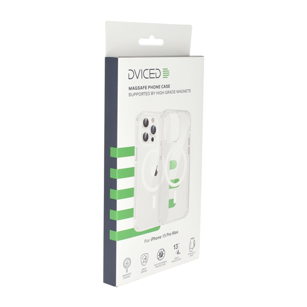 Dviced DV511006 MagSafe iPhone 15 Pro Max átlátszó/fehér hátlap