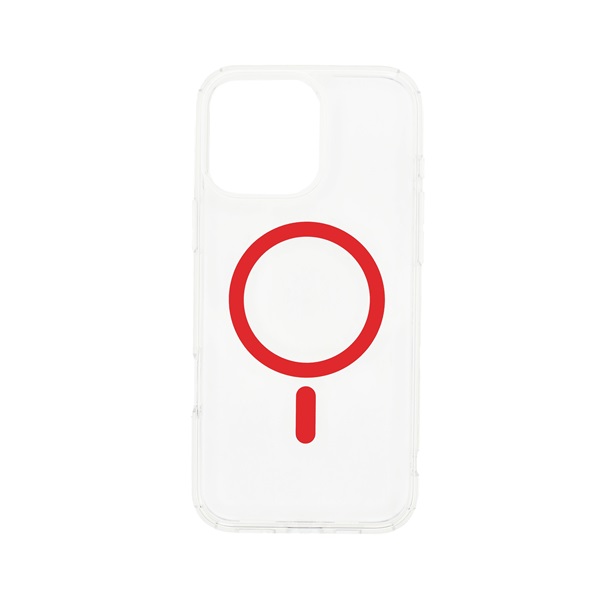 Dviced DV511021 MagSafe iPhone 16 Pro átlátszó/piros hátlap