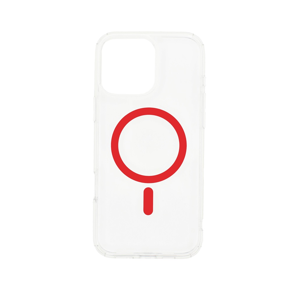 Dviced DV511021 MagSafe iPhone 16 Pro átlátszó/piros hátlap