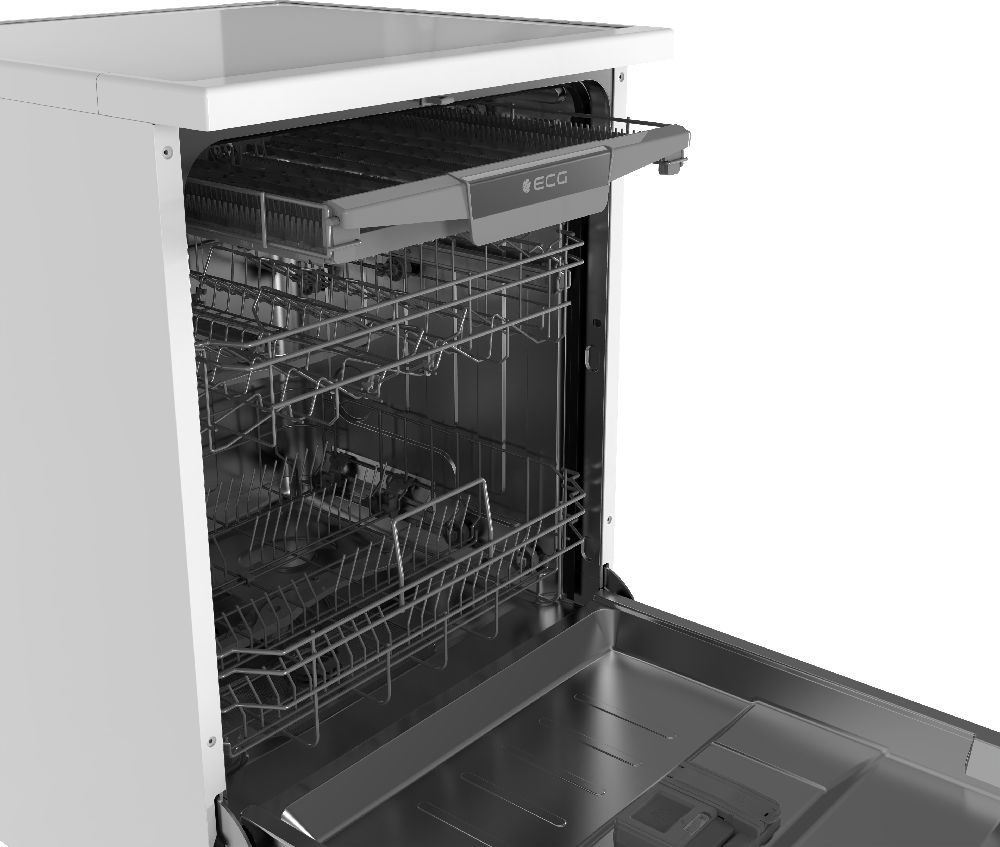ECG EDF 100163 BlackLine fehér, programok száma: 11, szabadonálló, 14 terítékes mosogatógép 