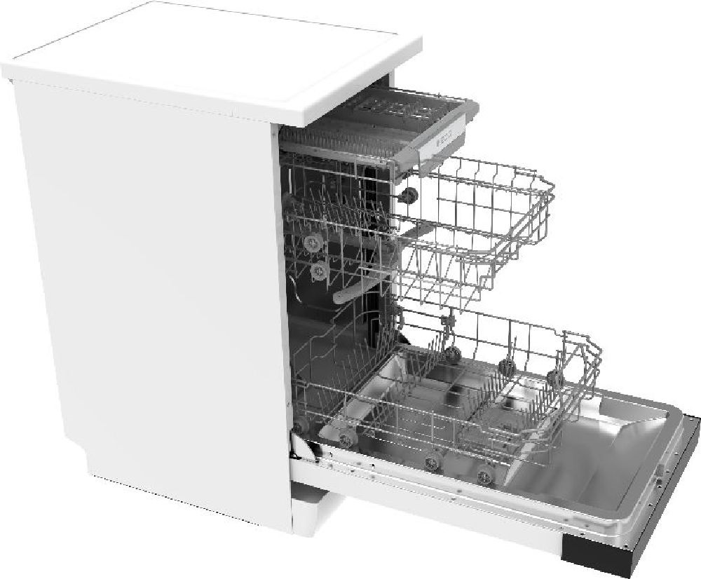 ECG EDF 300443 Blackline fehér, programok száma: 7, szabadonálló, 10 terítékes mosogatógép 