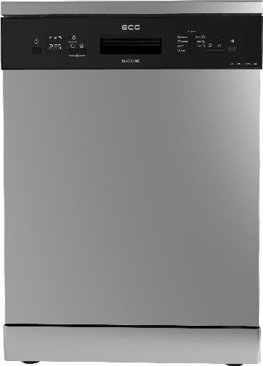 ECG EDF 300563 Blackline inox, programok száma: 7, szabadonálló, 14 terítékes mosogatógép 