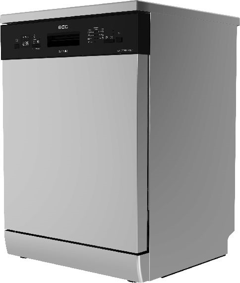 ECG EDF 300563 Blackline inox, programok száma: 7, szabadonálló, 14 terítékes mosogatógép 