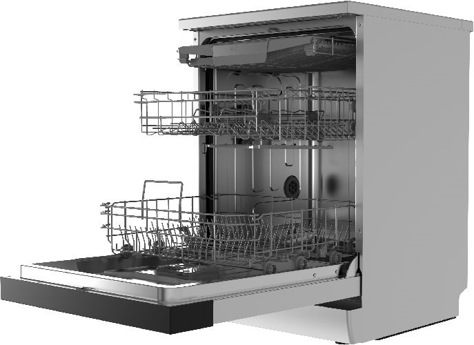 ECG EDF 300563 Blackline inox, programok száma: 7, szabadonálló, 14 terítékes mosogatógép 