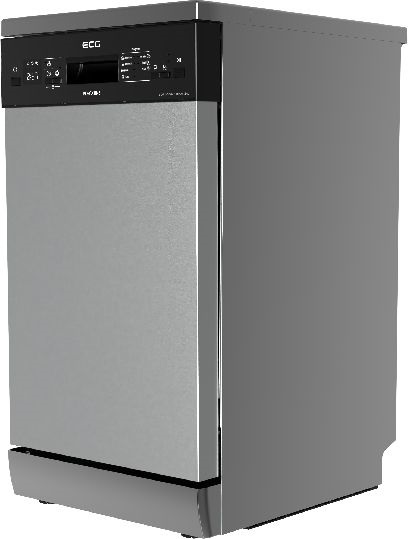 ECG EDF 300643 Blackline inox, programok száma: 7, szabadonálló, 10 terítékes mosogatógép 