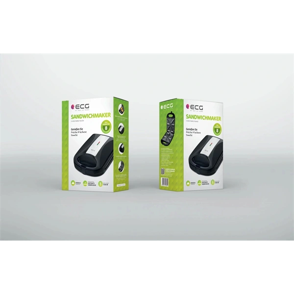 ECG S 4232 Family fekete szendvicssütő