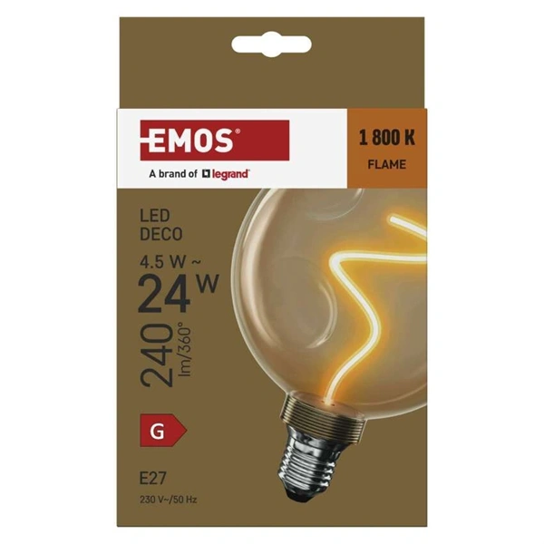 EMOS Z50B11 LED DECO "BURGEON" CG125A 4.5W 24W 240lm E27 izzó