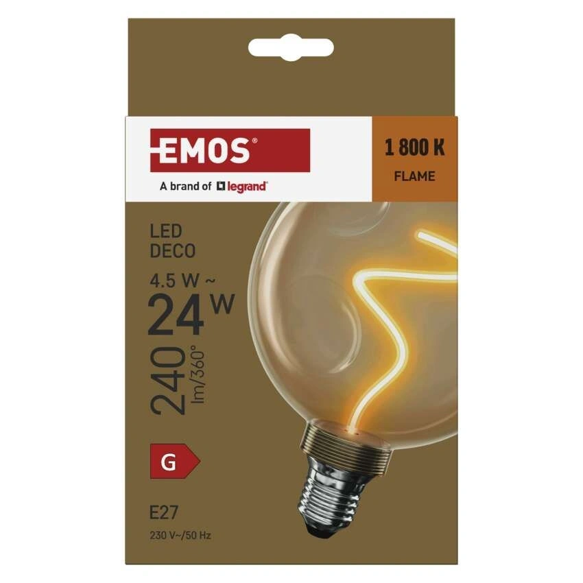 EMOS Z50B11 LED DECO "BURGEON" CG125A 4.5W 24W 240lm E27 izzó