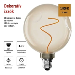EMOS Z50B11 LED DECO "BURGEON" CG125A 4.5W 24W 240lm E27 izzó