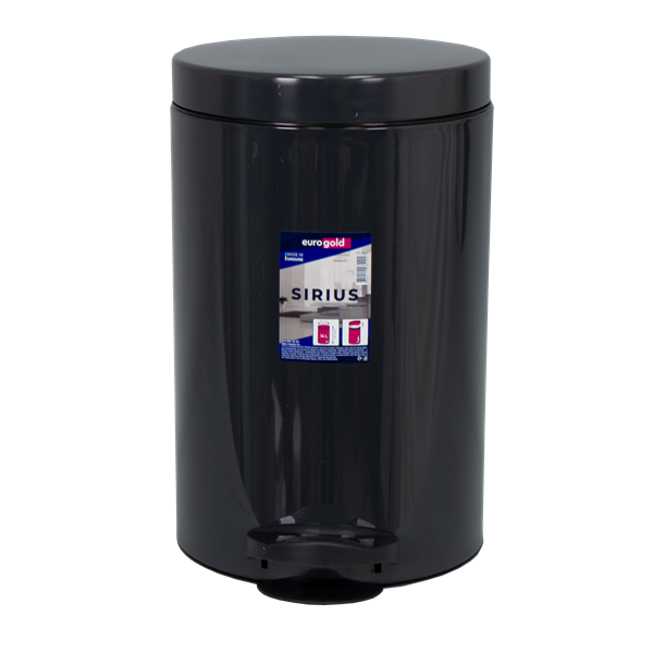 EUROGOLD SIRIUS 14l 40x25cm antracit szürke pedálos szemetes