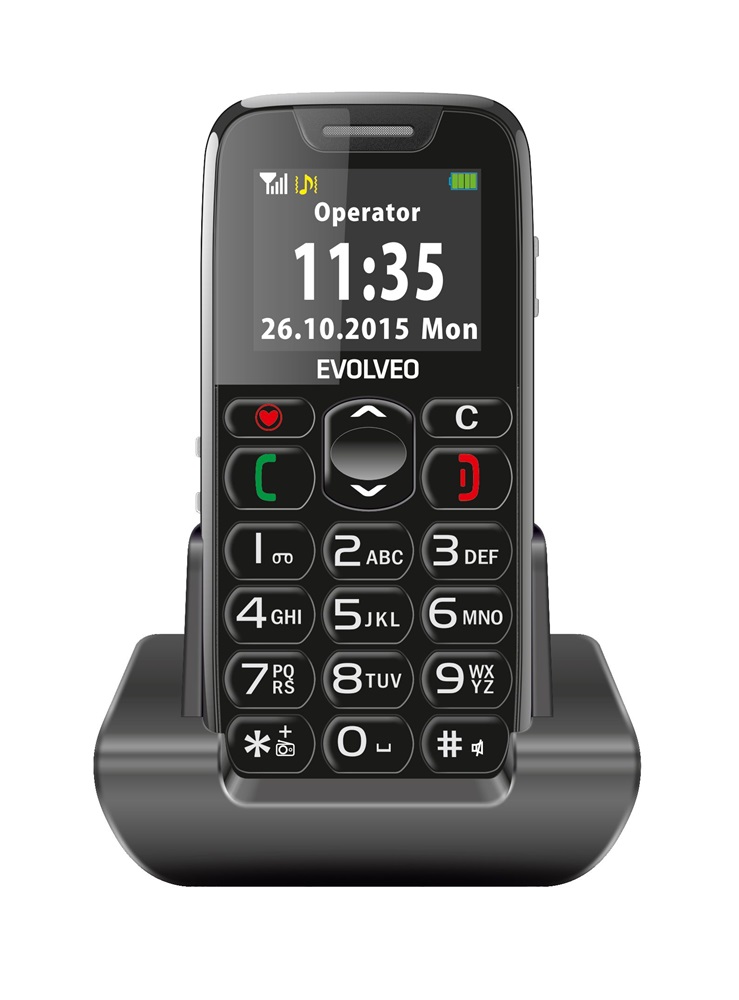 Evolveo Easyphone EP-500 1,8" fekete mobiltelefon