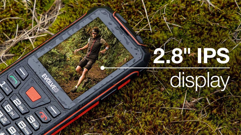 EVOLVEO Strongphone W4 2,8" DualSIM fekete/piros mobiltelefon