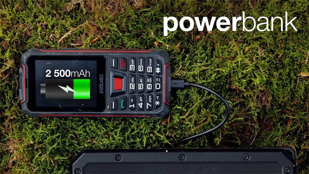 EVOLVEO Strongphone W4 2,8" DualSIM fekete/piros mobiltelefon