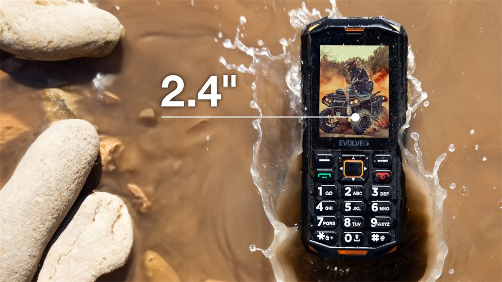 EVOLVEO Strongphone X5 2,4" DualSIM fekete/narancs mobiltelefon