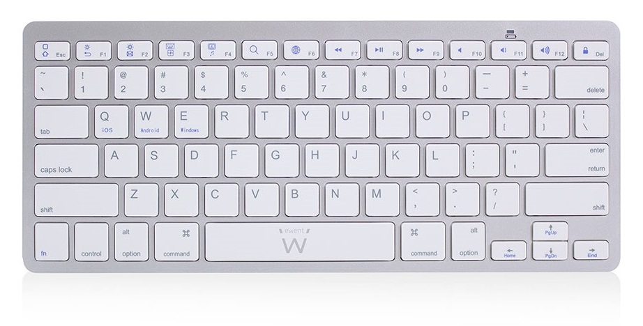 EWENT by Eminent EW3162 ultra vékony Bluetooth fehér billentyűzet