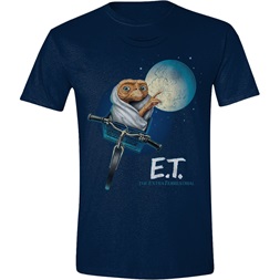 E.T. - Moon Bicycle mintás sötétkék póló, S méret