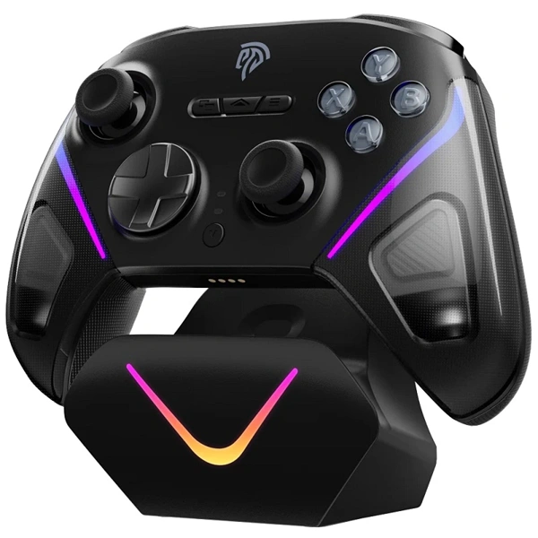 EasySMX D10, RGB, TMR Joystick, 2.4G/Bluetooth, Fekete, vezeték nélküli kontroller