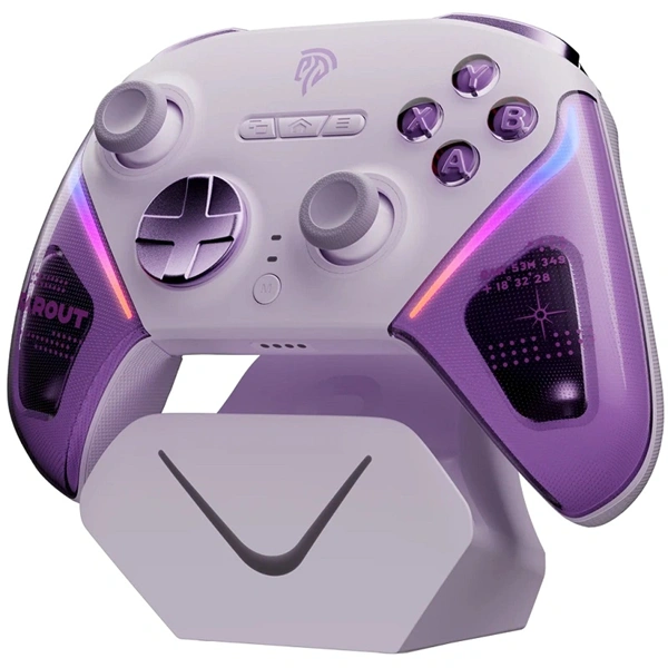 EasySMX D10, RGB, TMR Joystick, 2.4G/Bluetooth, Lila, vezeték nélküli kontroller