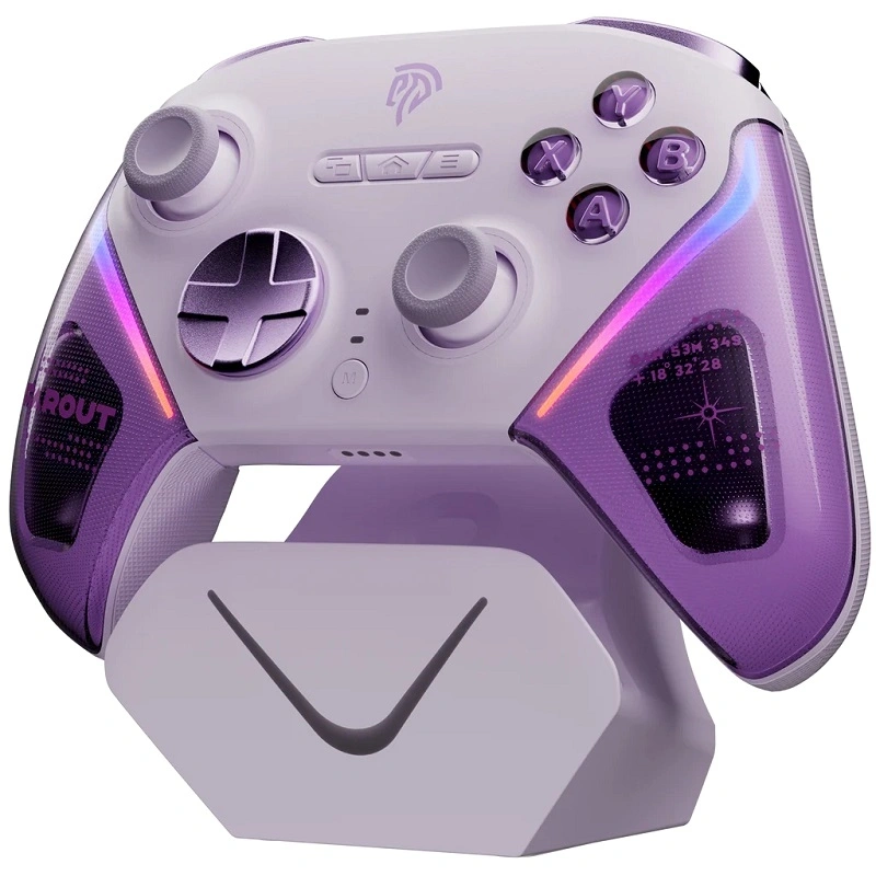 EasySMX D10, RGB, TMR Joystick, 2.4G/Bluetooth, Lila, vezeték nélküli kontroller