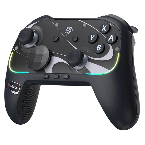 EasySMX S10, TMR Joystick, HD Rumble, Fekete, vezeték nélküli kontroller