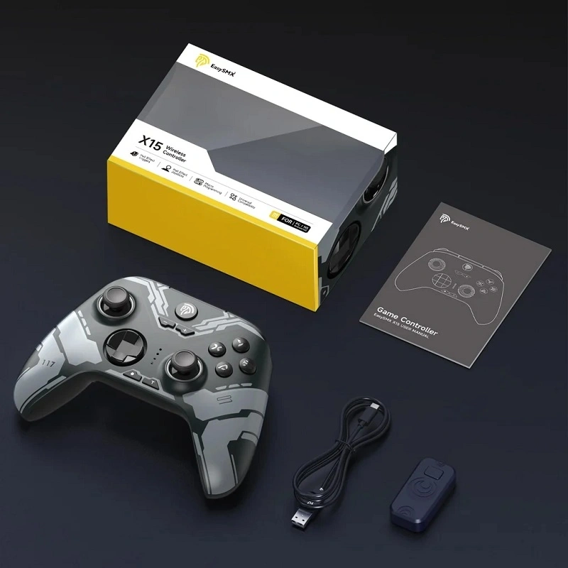 EasySMX X15, Hall-Effect, Mecha, 2.4G/Bluetooth, vezeték nélküli kontroller
