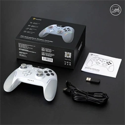 EasySMX X20, RGB, Hall-Effect, 2.4G/Bluetooth, Fehér, vezeték nélküli kontroller