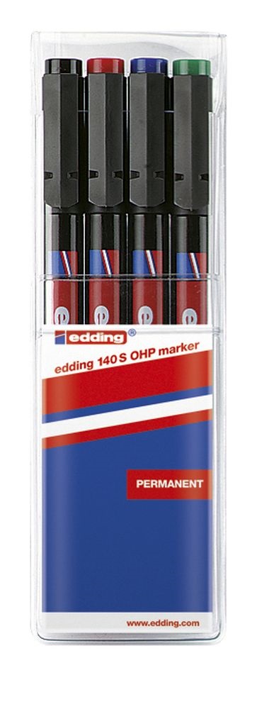 Edding 140 S OHP 4db-os 0,3mm vegyes színű permanent marker