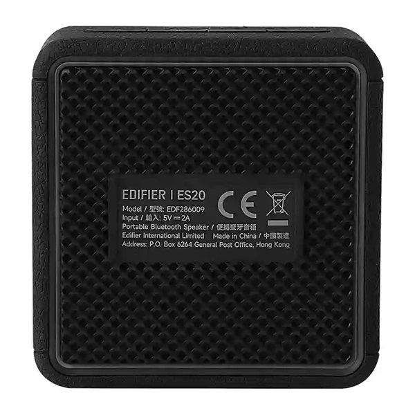 Edifier ES20 hordozható fekete Bluetooth hangszóró