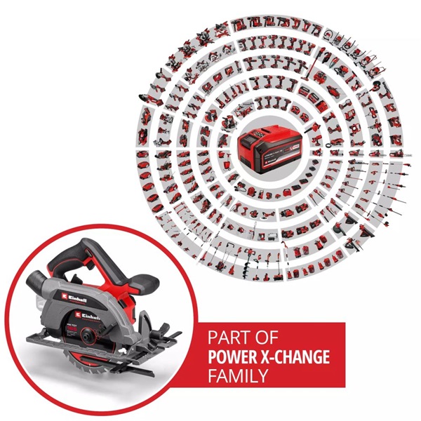 Einhell 4331225 TP-CS 18/165 Li BL – Solo akku és töltő nélkül akkumulátoros kézi körfűrész