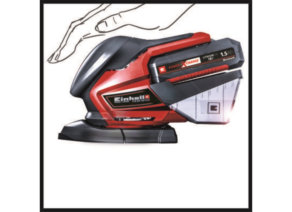 Einhell 4460708 PXC TE-OS 18/150 Li-Solo akku és töltő nélkül akkumulátoros rezgőcsiszoló