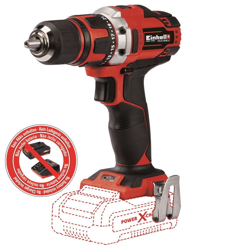 Einhell 4513925 PXC TE-CD 18/40 Li-Solo akku és töltő nélkül akkumulátoros fúró-csavarozó