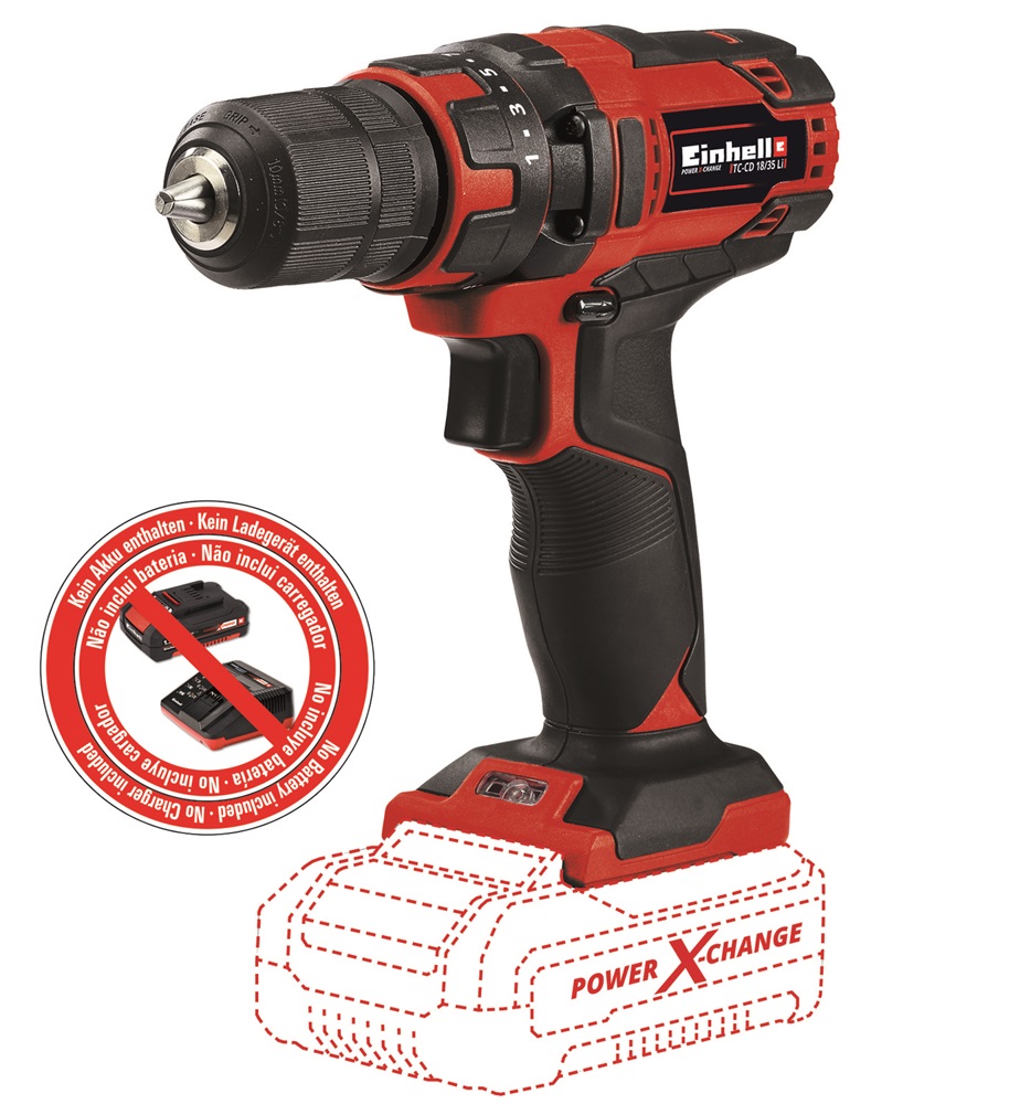 Einhell 4513927 PXC TC-CD 18/35 Li-Solo akku és töltő nélkül akkumulátoros fúró-csavarozó