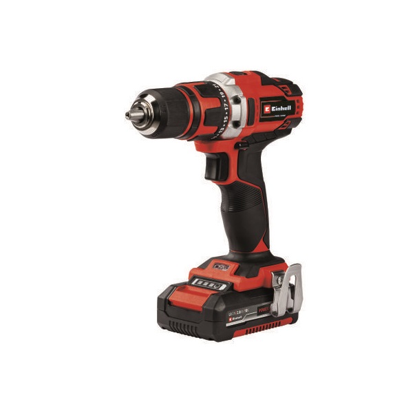 Einhell 4513934 PXC TE-CD 18/40 Li (2x2,0 Ah) akkumulátoros fúrócsavarozó + 69 részes tartozék készlet