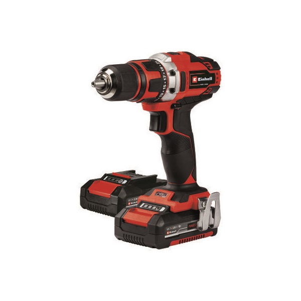 Einhell 4513934 PXC TE-CD 18/40 Li (2x2,0 Ah) akkumulátoros fúrócsavarozó + 69 részes tartozék készlet