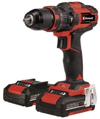Einhell 4513992 PXC TE-CD 18/40 Li-i (2x2,0Ah) akkumulátoros ütvefúró-csavarozó + 64 részes tartozék készlet