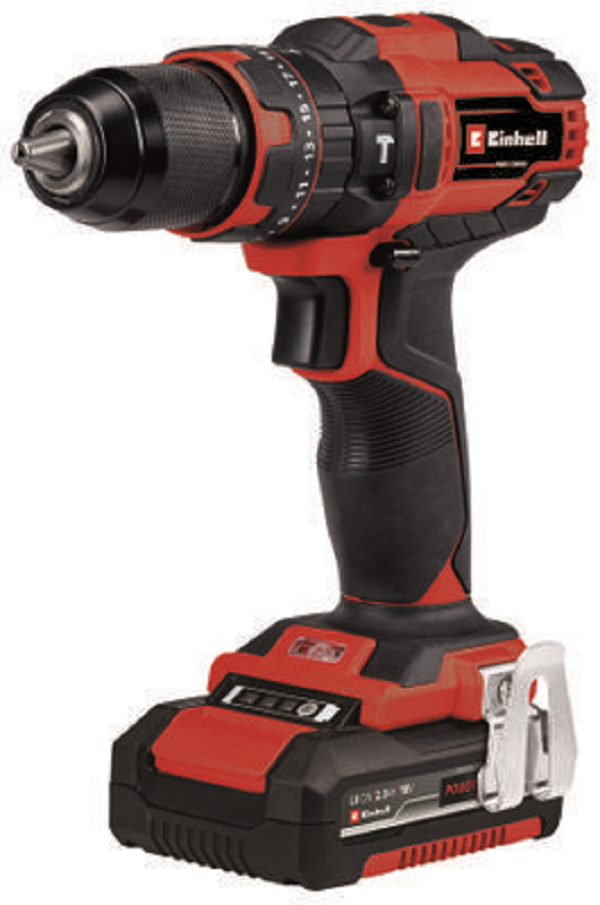Einhell 4513992 PXC TE-CD 18/40 Li-i (2x2,0Ah) akkumulátoros ütvefúró-csavarozó + 64 részes tartozék készlet