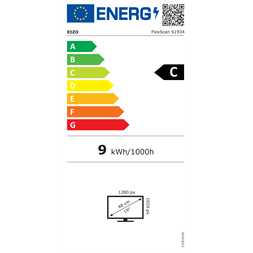 Eizo 19" S1934H-BK SXGA IPS DP/VGA/DVI-D fekete monitor