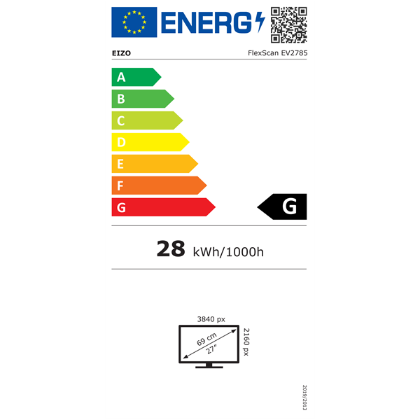 Eizo 27" EV2785-WT EcoView Ultra-Slim UHD IPS DP/HDMI/USB/USB-C fehér monitor