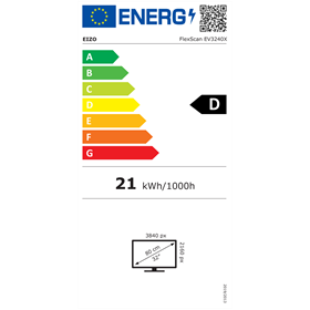 Eizo 32" EV3240X-WT EcoView 4K UHD IPS DP/HDMI/USB/USB-C/LAN fehér monitor