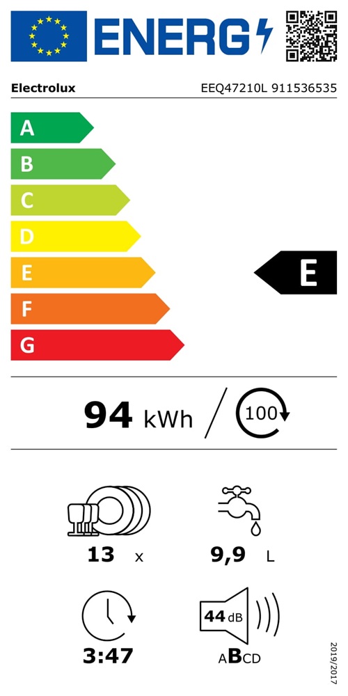 Electrolux EEQ47210L programok száma: 8, beépíthető, 13 terítékes mosogatógép (Újszerű)