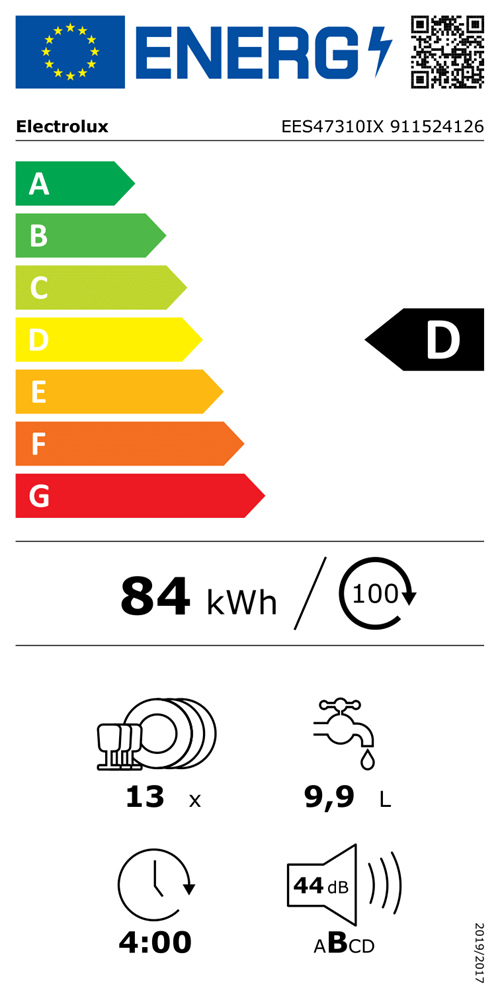 Electrolux EES47310IX programok száma: 8, beépíthető, 13 terítékes mosogatógép 