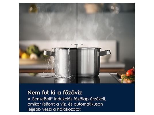Electrolux EIS82453IT SenseBoil fekete, beépíthető, indukciósm főzőzóna:45, méret:80cm, főzőlap