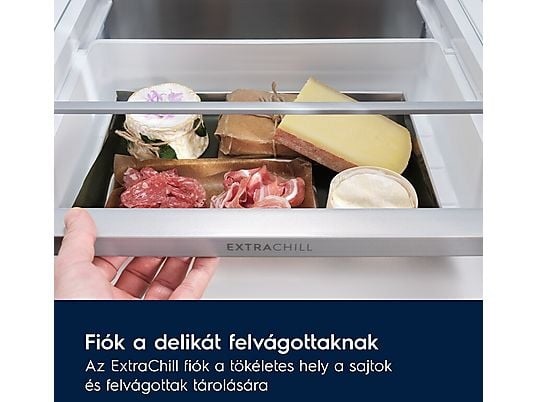 Electrolux ENT6MD18S3 fehér, alulfagyasztós, beépíthető, Hűtő:186L, Fagyasztó:62L, hűtőszekrény