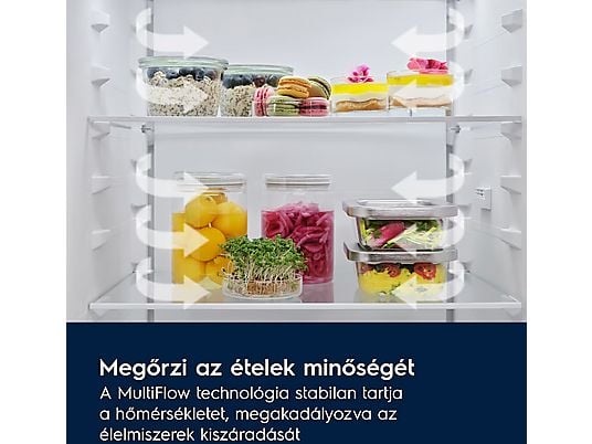 Electrolux ENT6MD18S3 fehér, alulfagyasztós, beépíthető, Hűtő:186L, Fagyasztó:62L, hűtőszekrény