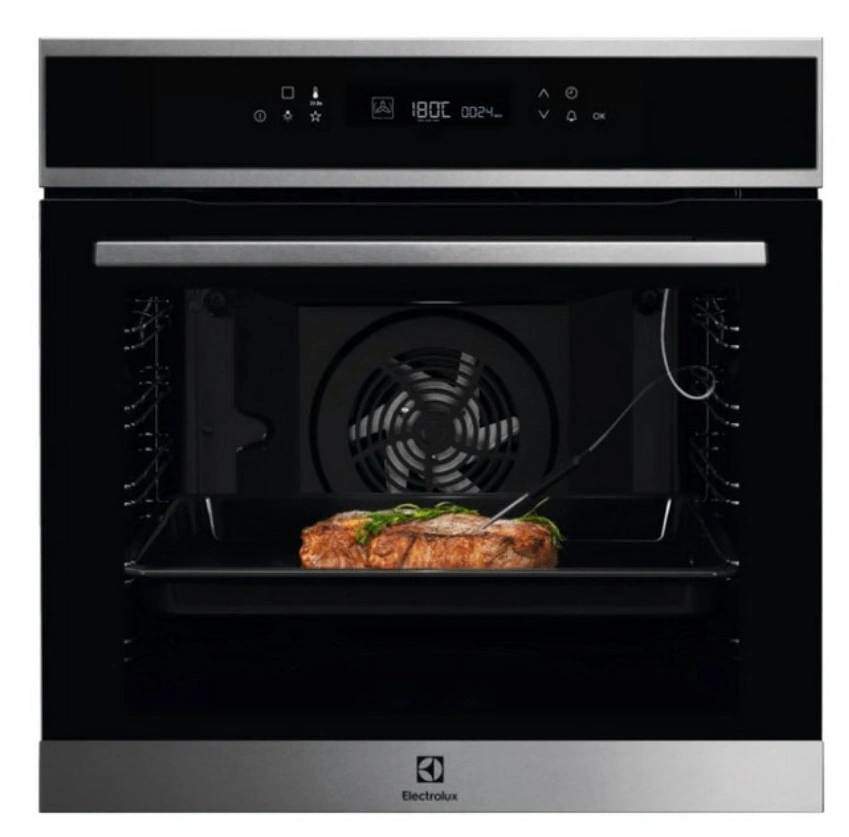 Electrolux EOE7P31X fekete, beépíthető, sütőtér: 72L, grill, légkeverés, pirolitikus, sütő (Újszerű)