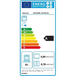Electrolux EOF3H50BK fekete, beépíthető, sütőtér:65L, grill, légkeverés, aquaclean, sütő