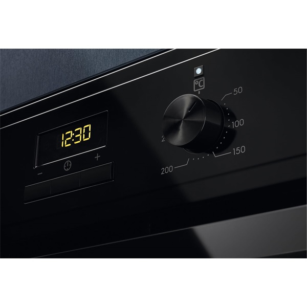 Electrolux EOF3H50BK fekete, beépíthető, sütőtér:65L, grill, légkeverés, aquaclean, sütő